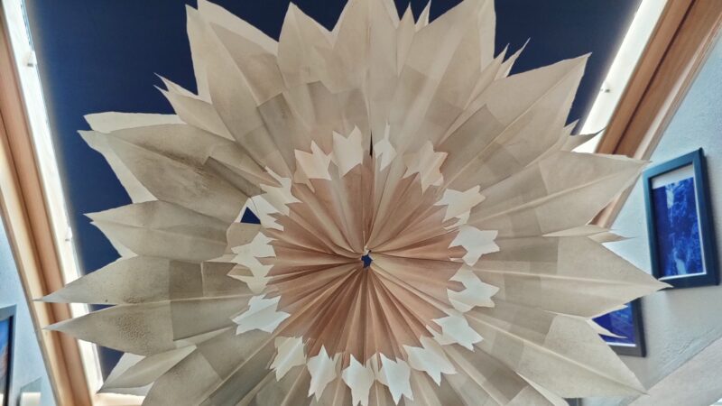 XXl Butterbrottüten Stern gefärbt und basteln